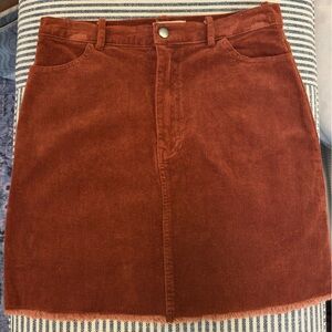 Corduroy mini skirt